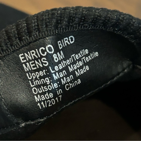 TALLIA Black Embroidered Enrico Bird Men's Shoes Size 8 - Picture 7 of 7